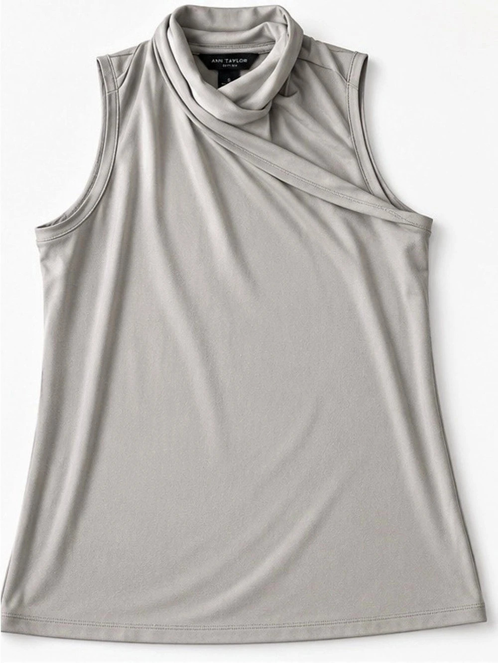 Ann Taylor Cowl Neck Tank in Gray Small Like New